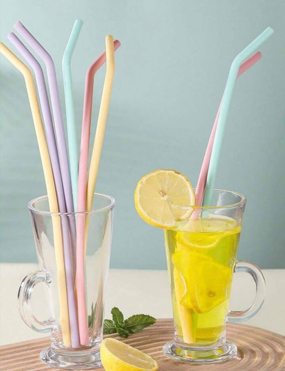 Reusable silicone straws 29cm long enough