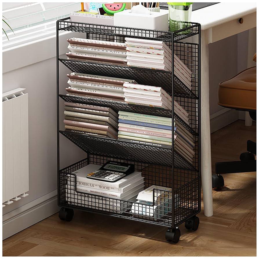 Multipurpose bookshelf stand with wheels