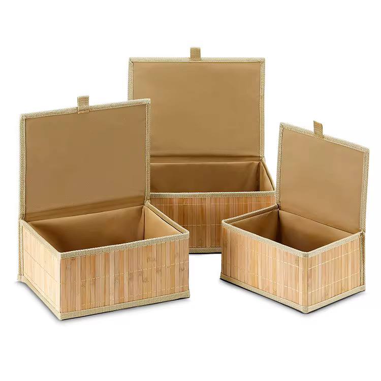 3in1 organising wicker baskets with cover