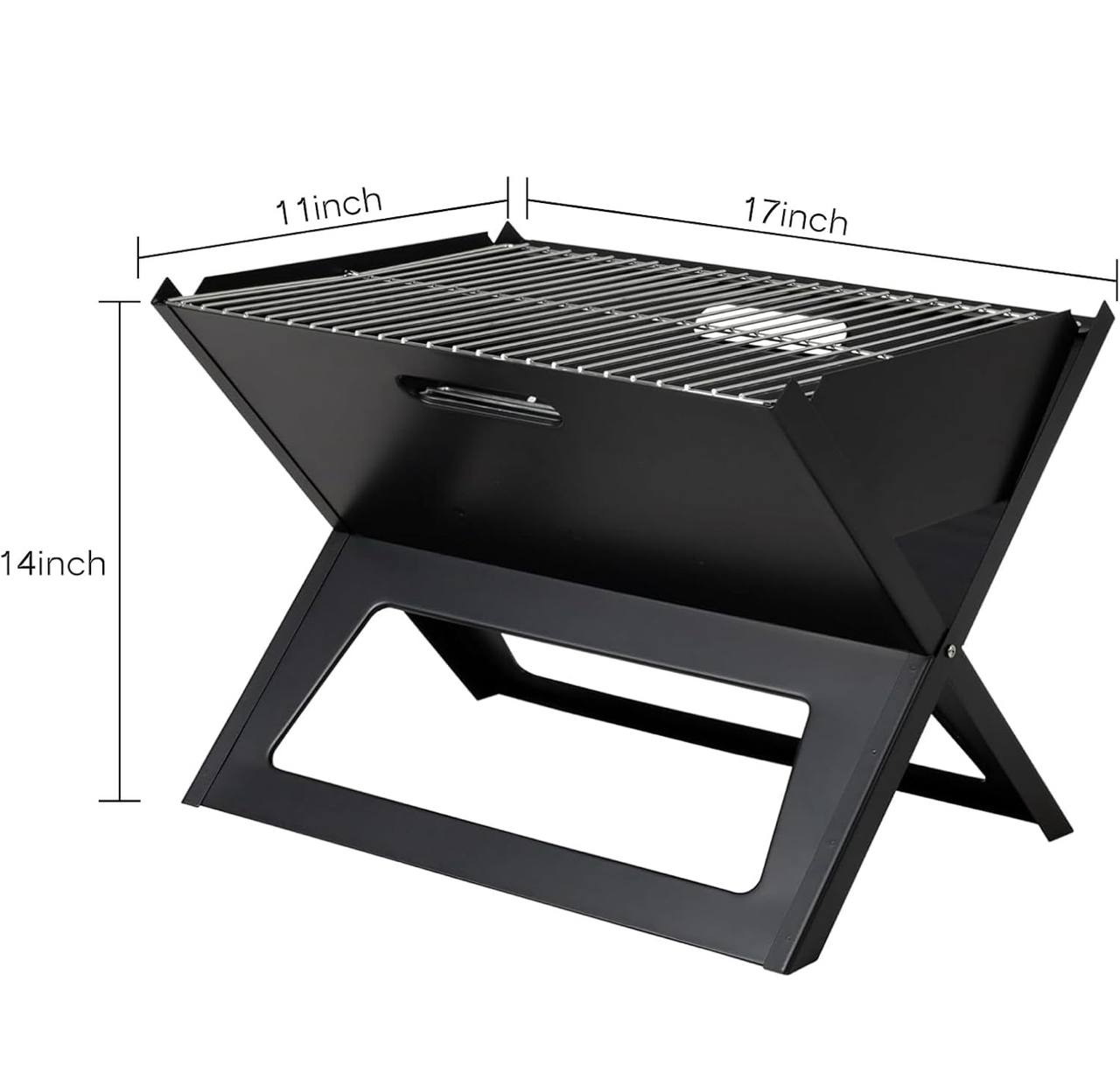 Heavy Portable barbecue CHARCOAL grill X-type