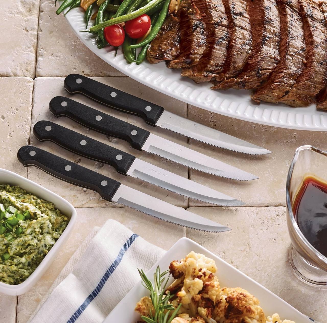 6pcs set STAINLESS STEEL SERRATED STEAK KNIFE