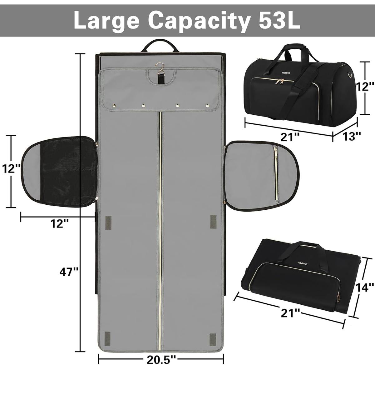 Large convertible travel bag