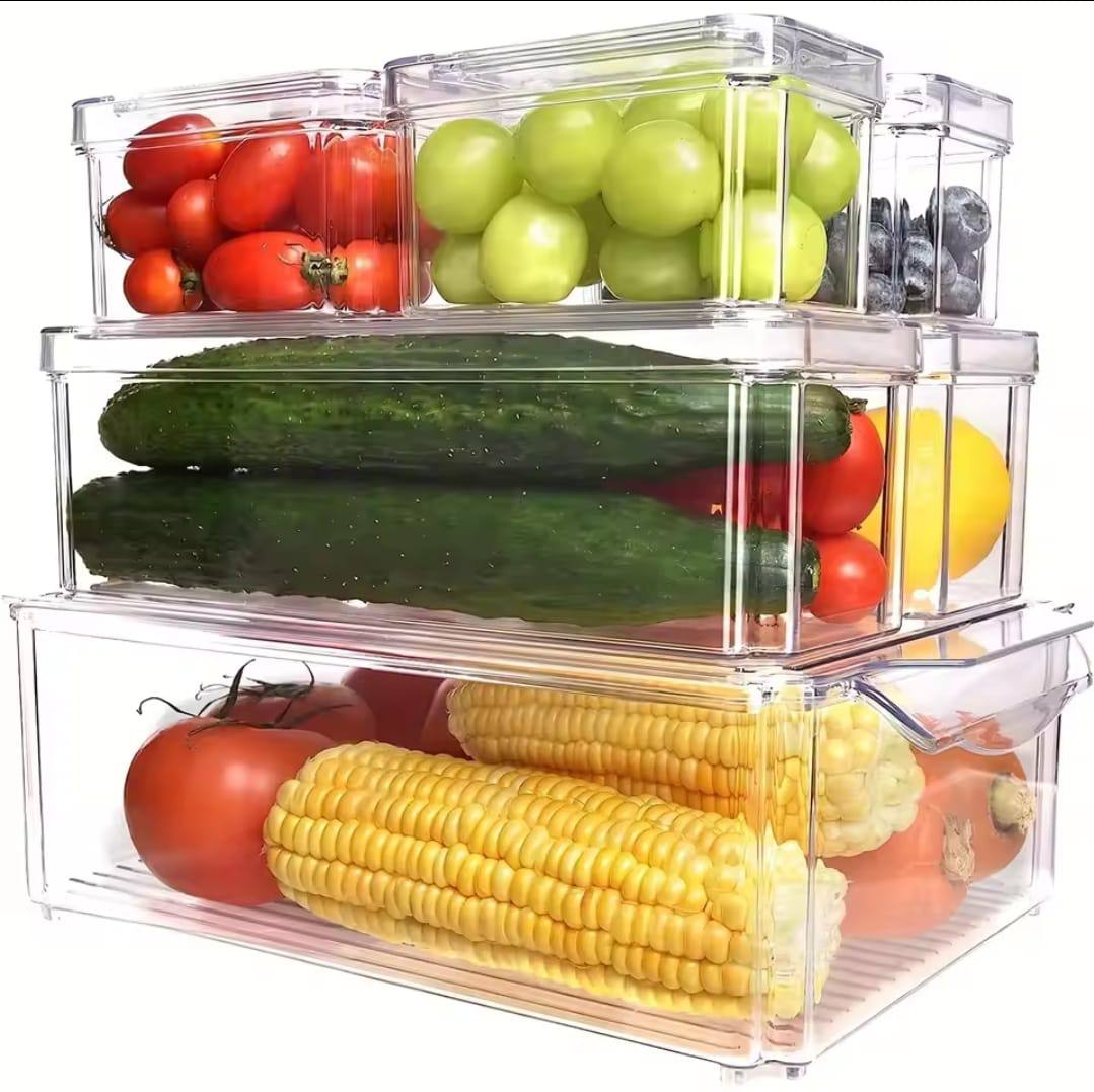 7pcs stackable Fridge storage organizers