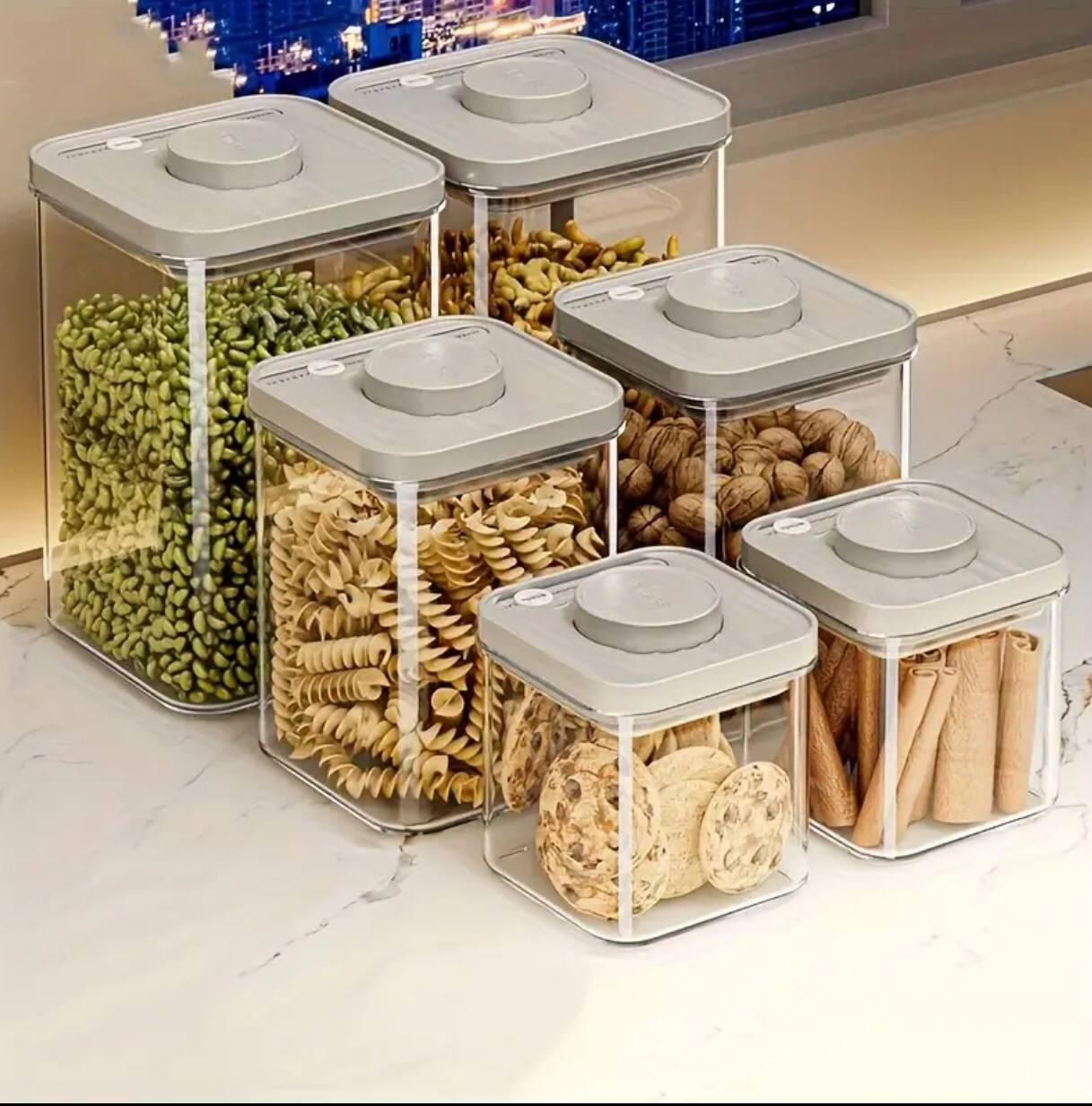 3 pcs Airtight Press-to-Seal Food Storage Container with Lid