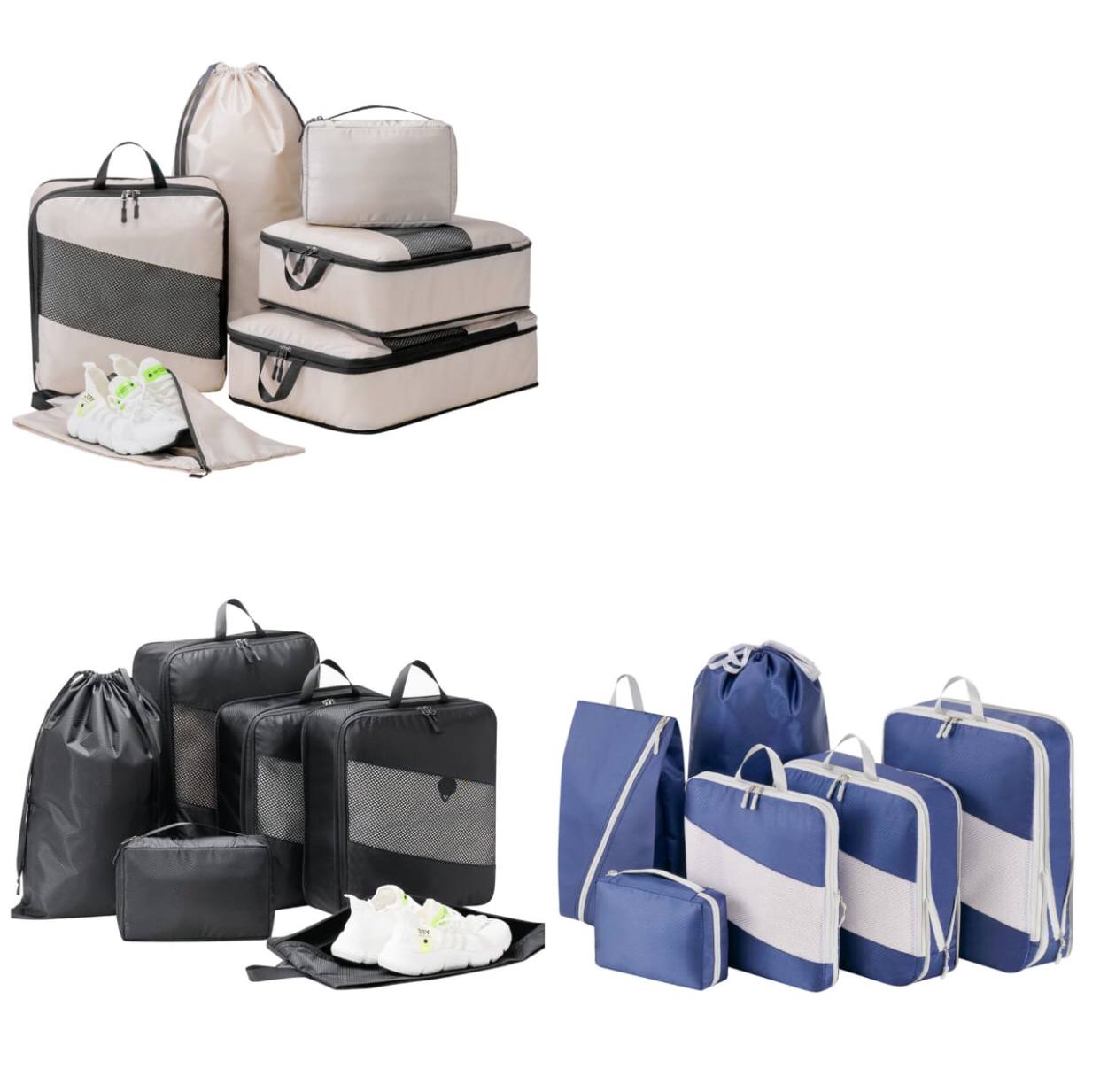 6pcs set compression travel bags