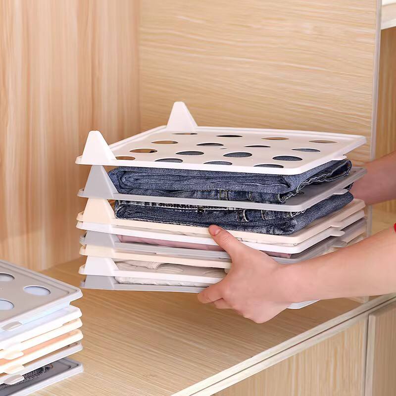 Folding board plastic shirt organizer simple white clothing lazy folding board T-shirt folder