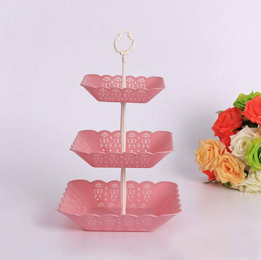 Plastic rectangle cake stand
