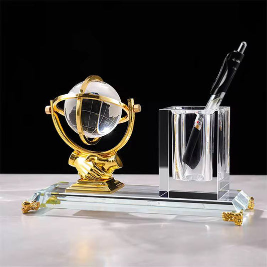 Crystal Pen Holder Set for office Table Decoration