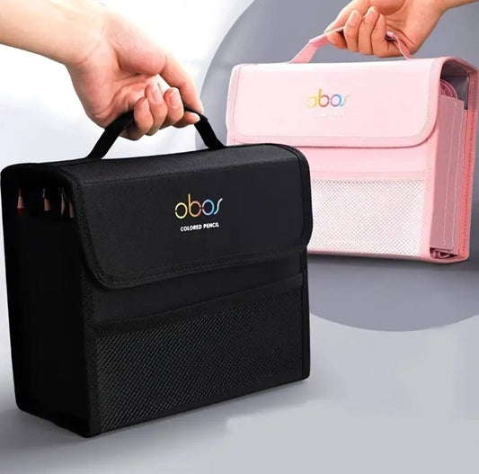 200 slots colored lead pencils storage bag