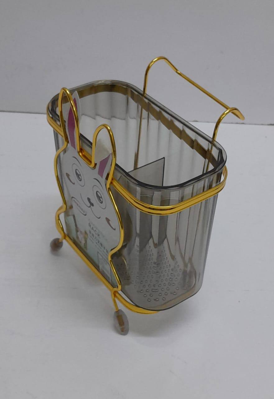 Acyric GOLD MOUSE spoon holder with gold stand