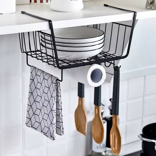 Kitchen Cabinet Under Shelf Double-layer Storage Rack