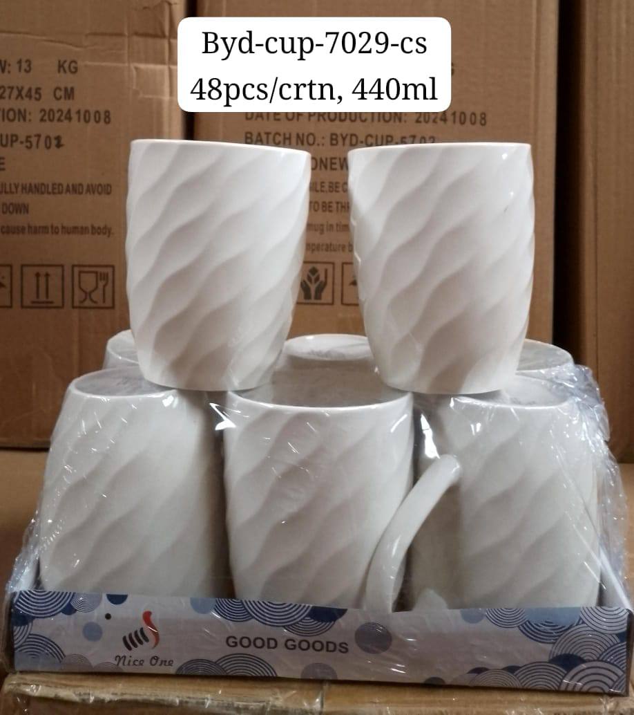 White ceramic mugs