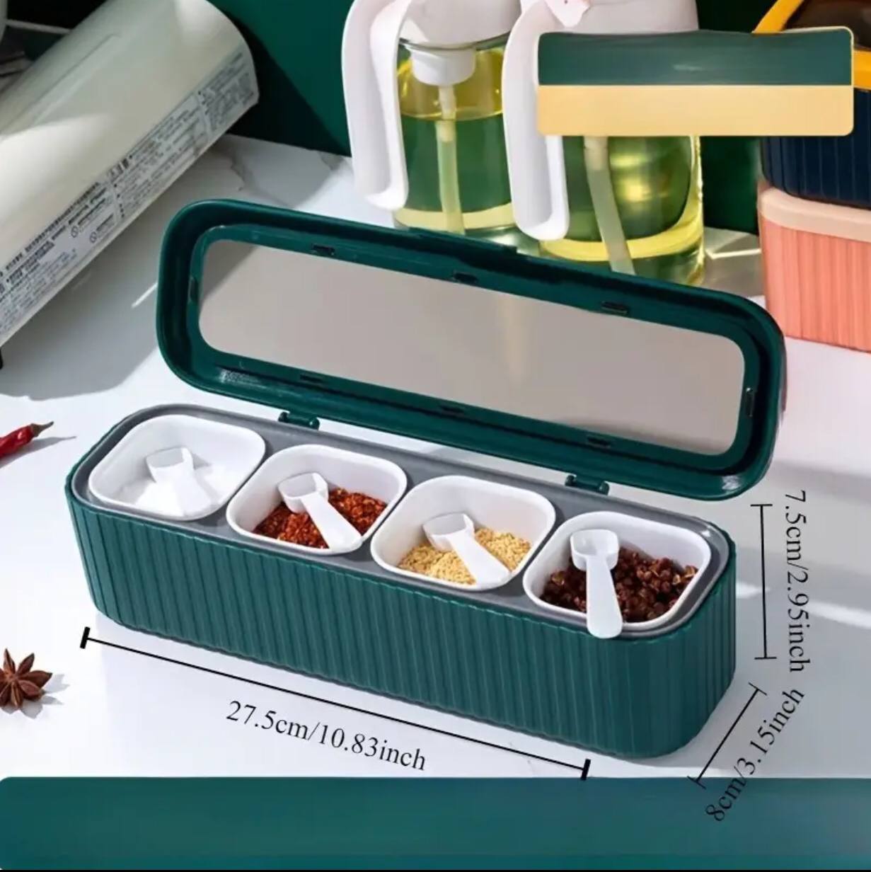 Multi-Compartment Seasoning Box