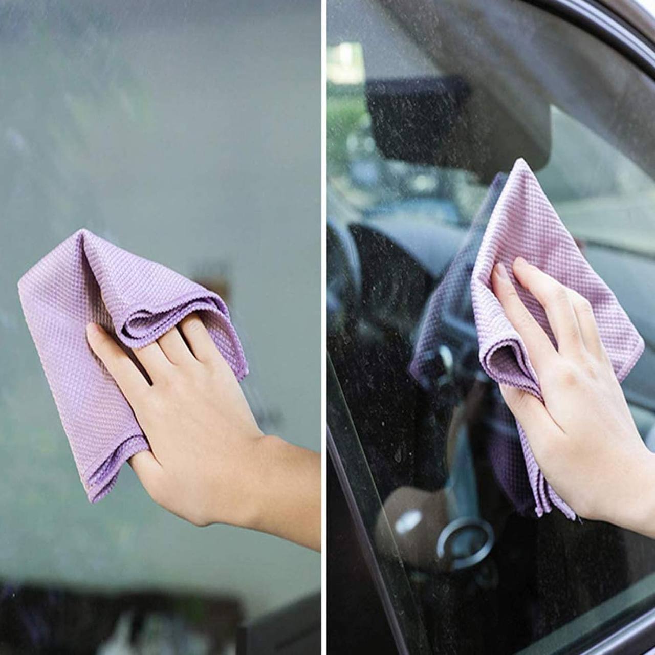 5pcs Fish Scale Microfiber glass Cleaning Cloth,