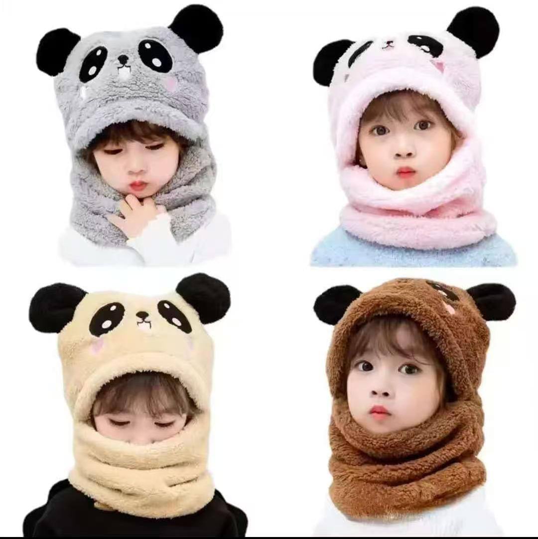 Magic Kids Boy's & Girl's Winter Fuzzy Plush Balaclava Hat Cartoon Panda Animal