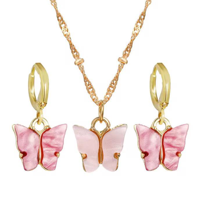 *Butterfly jewellery set