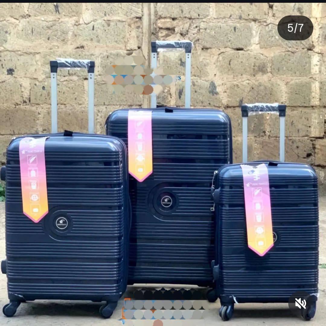 Unbreakable rubber suitcase  Pp 3-in-1  suitcase set
