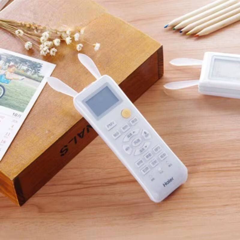 Rabbit Ears Soft Silicone Remote Control Protective Cases Transparent Luminous Remote Control Covers