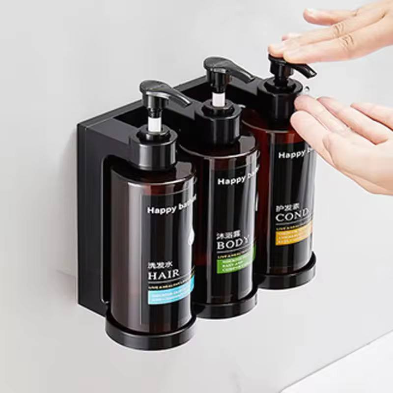 Refillable Wall Mounted Soap/shampoo /showergel Dispenser 3pcs