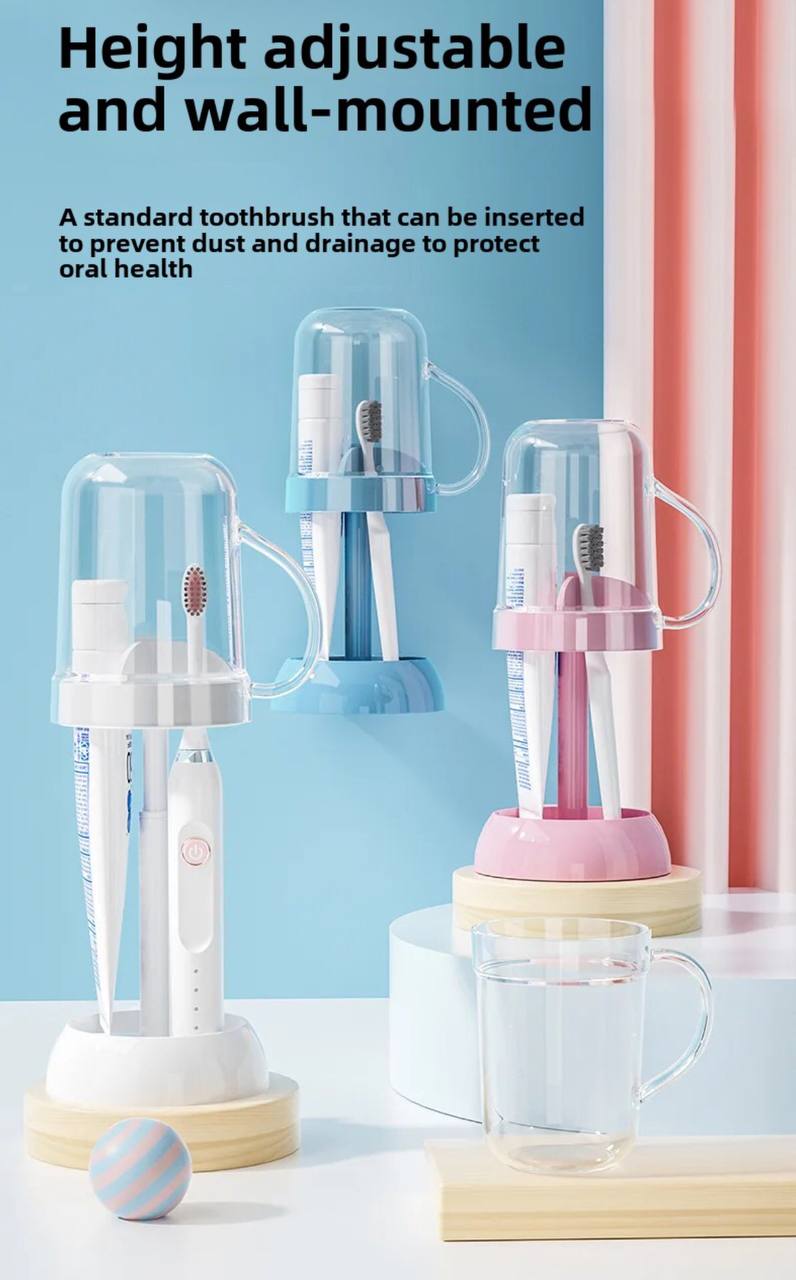 Adjustable Toothbrush Holder With Gargle Cup