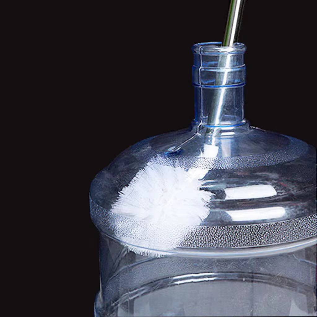Bent gallon bottle cleaning brush