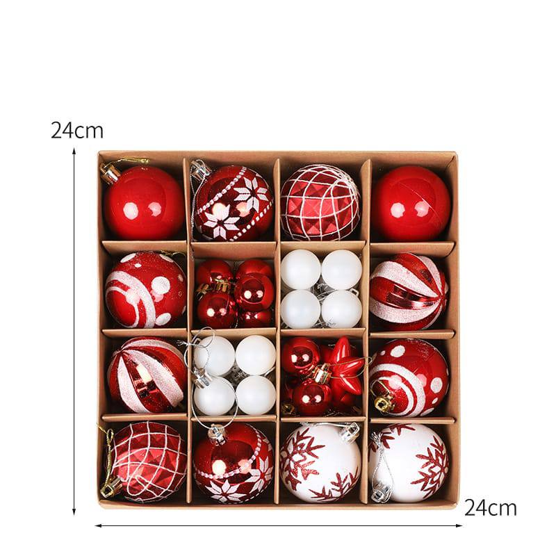 44pcs assorted Christmas balls