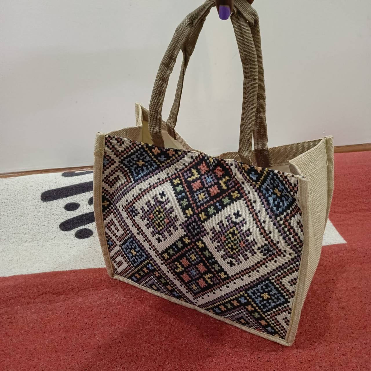 Geometric Print Pattern Tote Bag