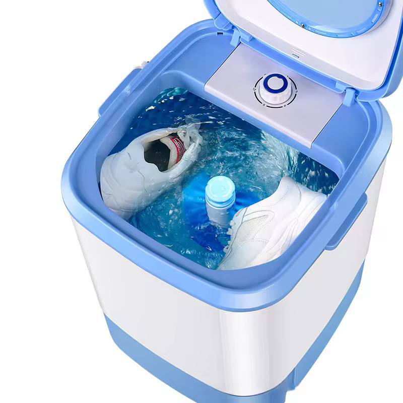 Mini washing machine with shoe brush