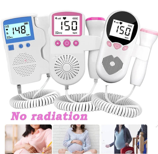 Doppler fetal portable pregnancy baby heart rate monitor