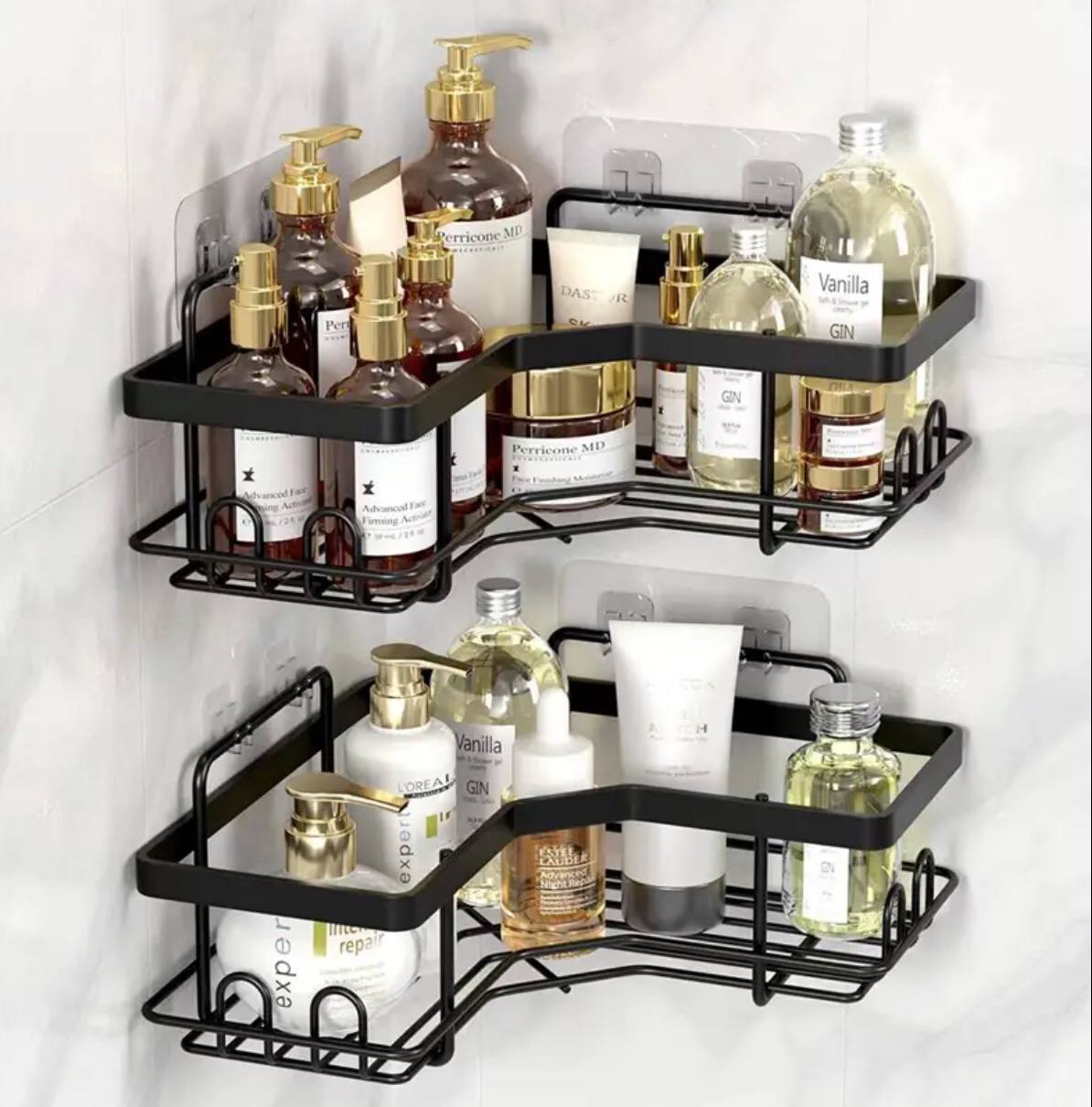 5pcs set corner Shower caddy shelf/Bathroom organizer
