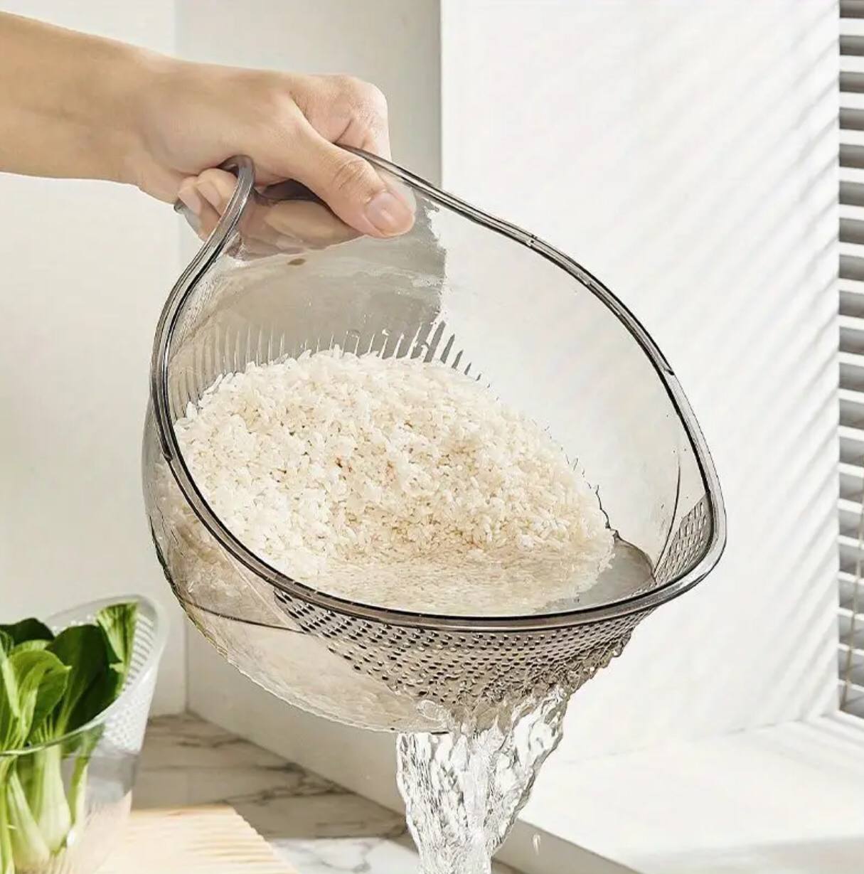 Acrylic Rice washing bowl/ Colander