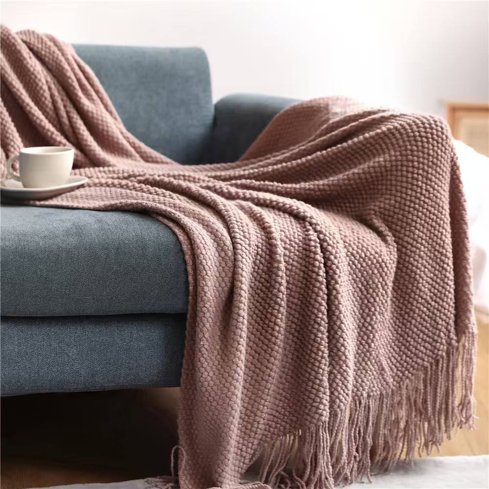 Knitted fleece blankets
