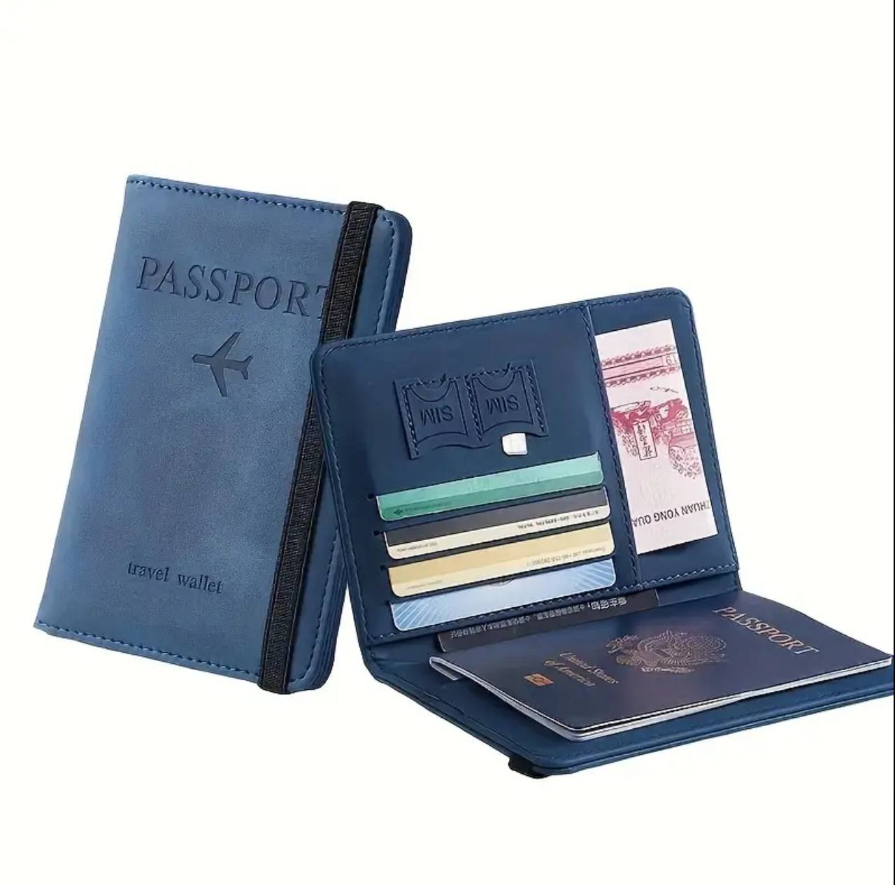 Leather passport holder wallet
