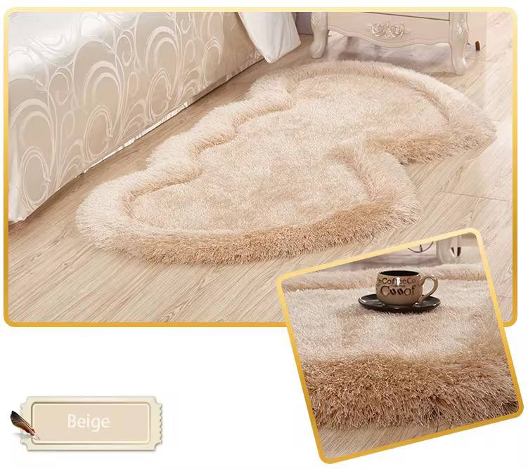 Double heart shaped Bedside mats