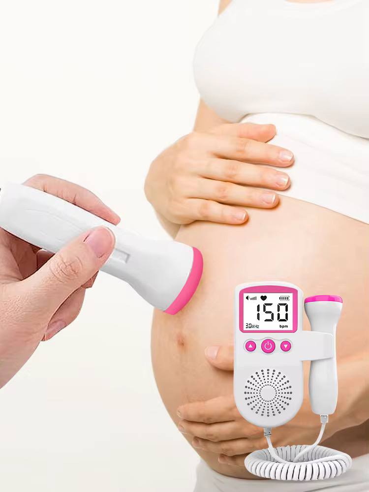 Doppler fetal portable pregnancy baby heart rate monitor