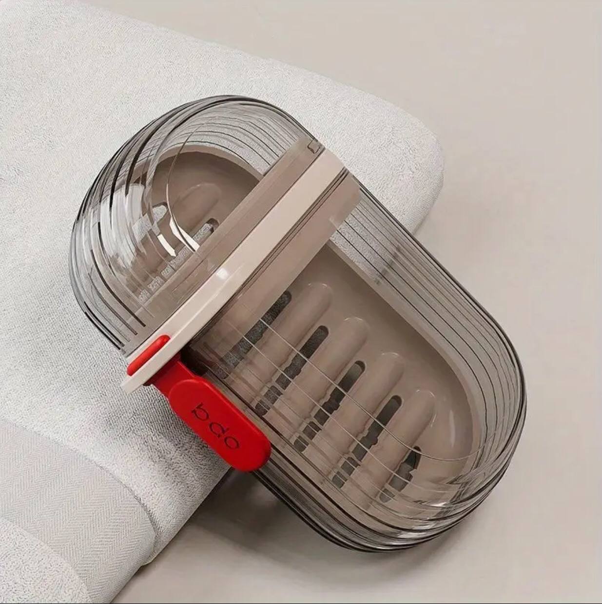 Portable travel soap holders.