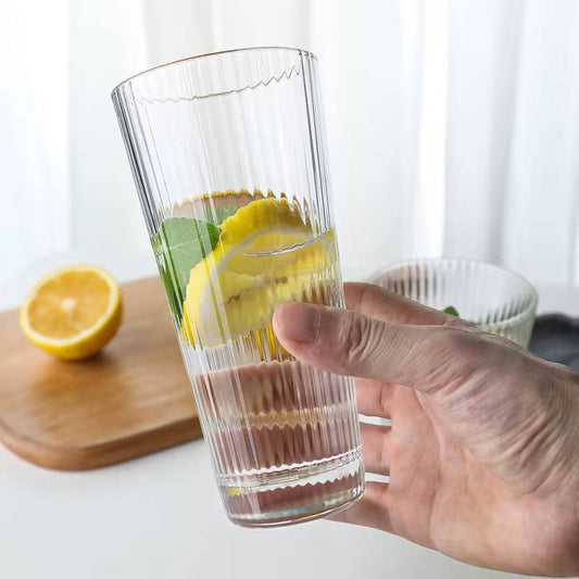 Highball Ribbed Aesthetic Glassware 6pc