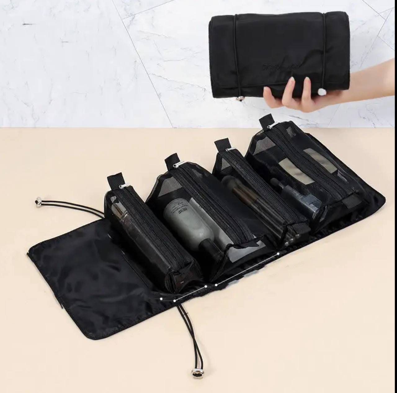 Foldable cosmetic organizer
