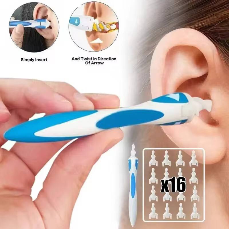 Ear wax remover with 16pcs replacement tips
