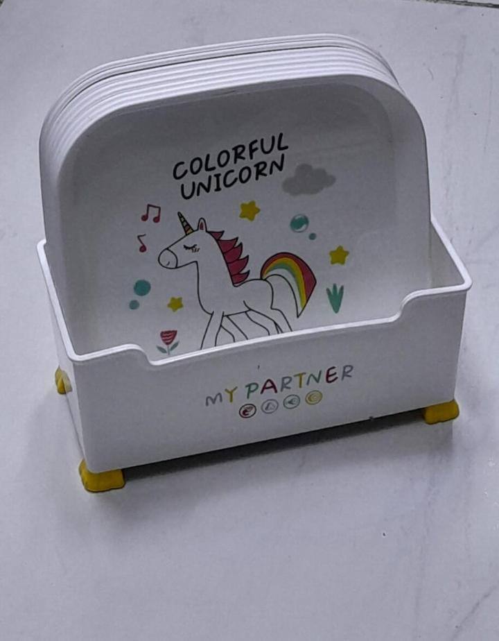 Meal general spit kids snack plates with stand