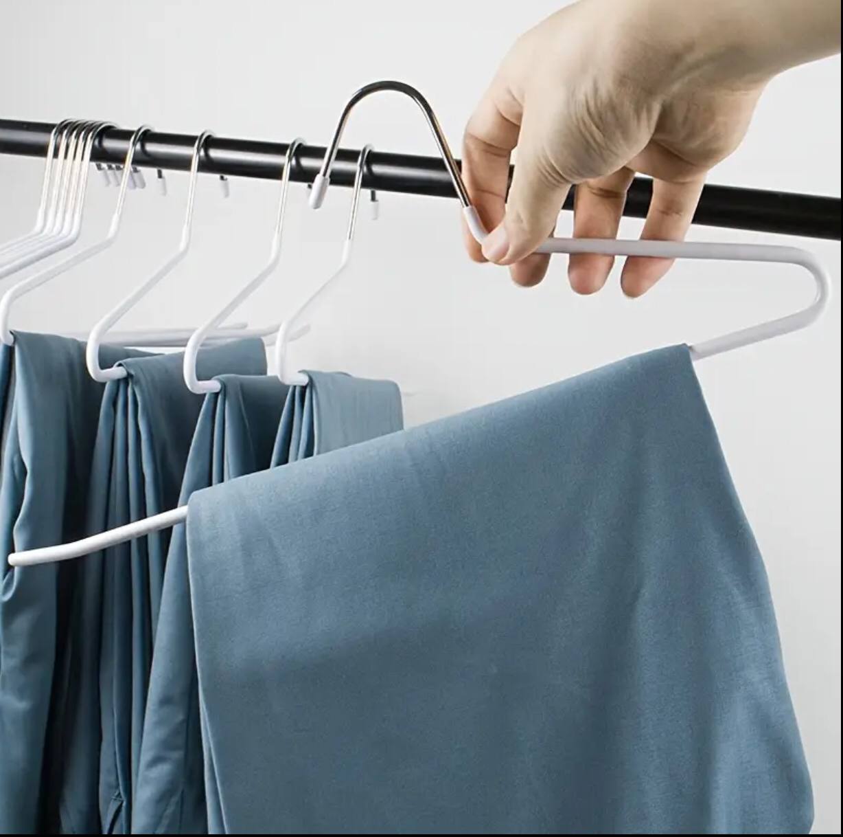 Stainless Steel Hangers for Space-Saving Pants Organization Clothes Rack