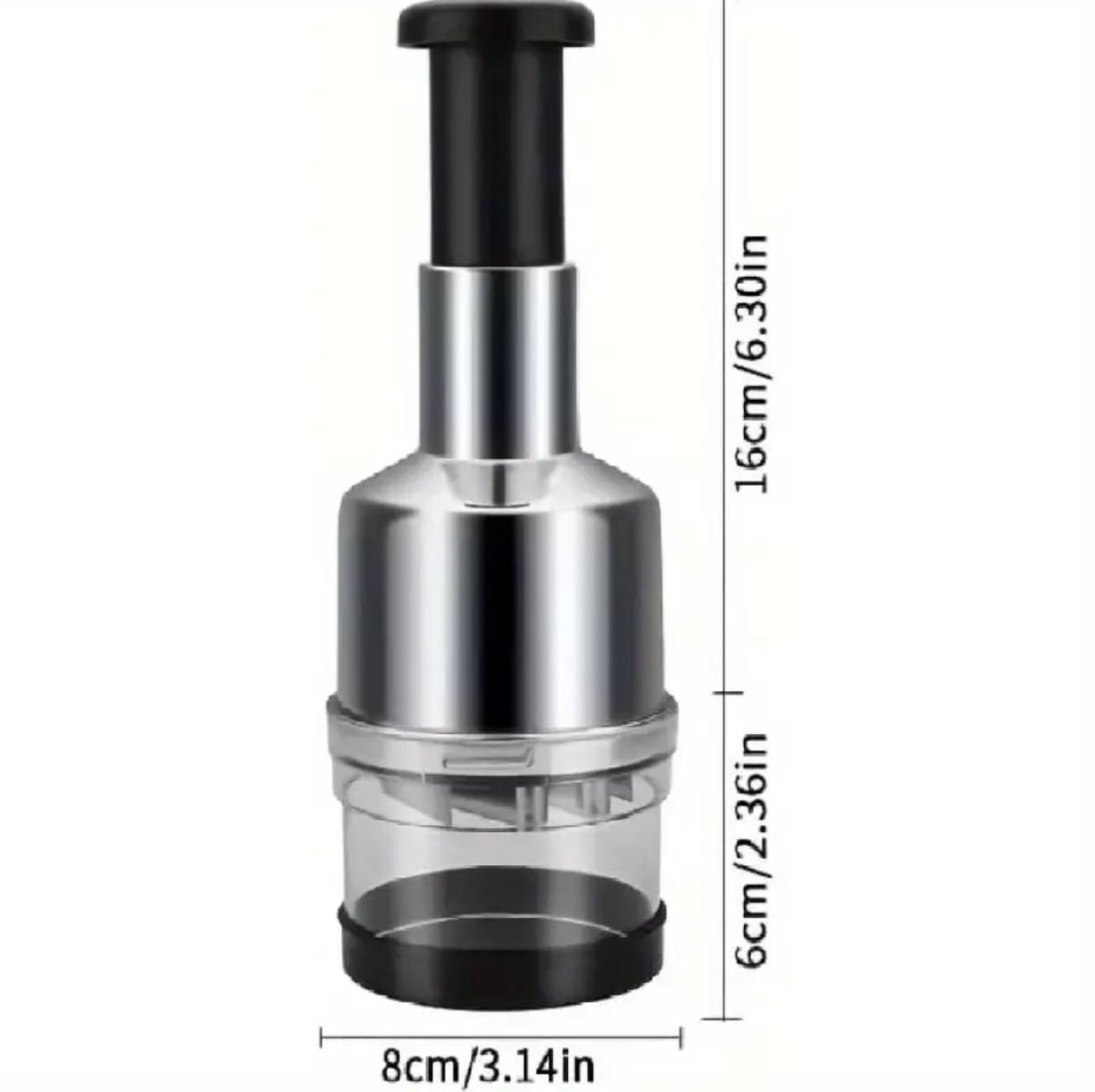 Hand pressure onion chopper