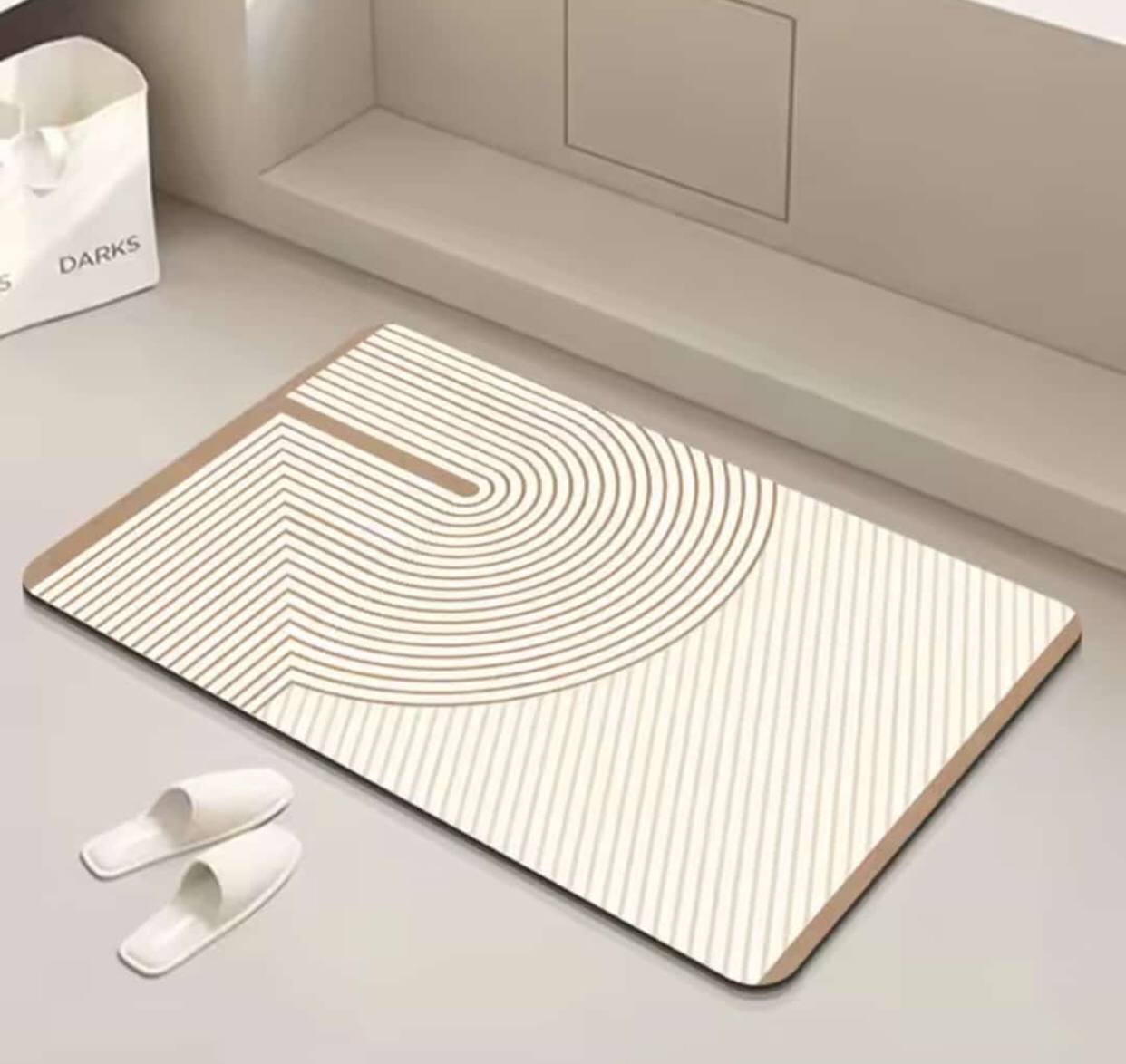 Rectangular Antislip absorbent bathroom mat