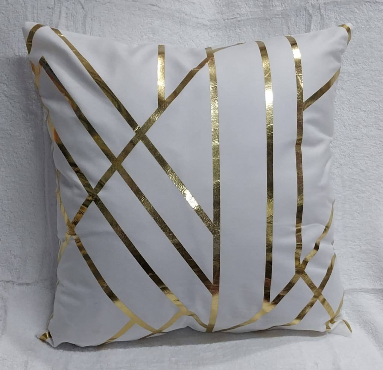 Gold printed cushion covers