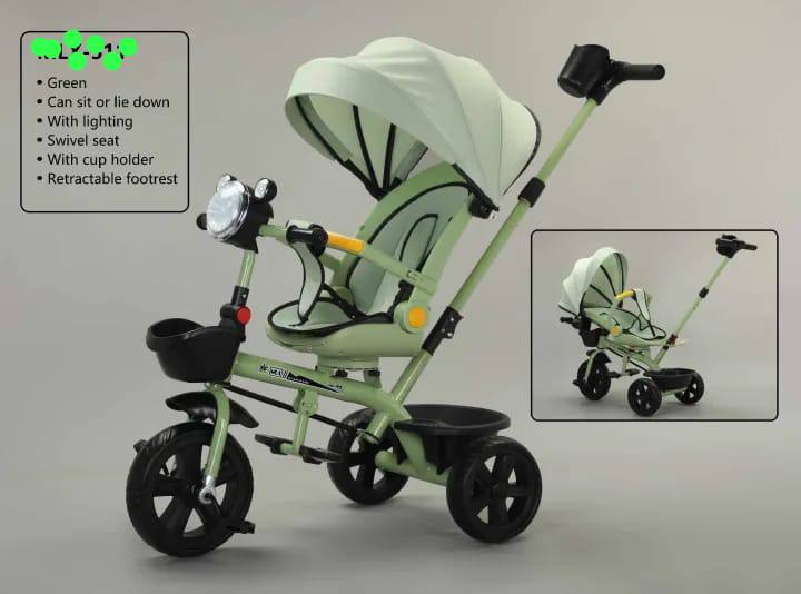 4in1 Baby Stroller Bike Rubber Tire Stroller rotateable Stroller Baby
