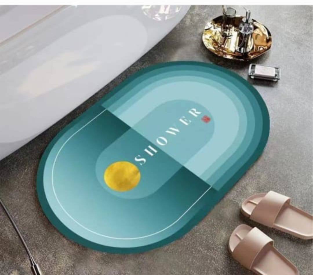 Oval shaped antslip  rubber bottom bathroom mats