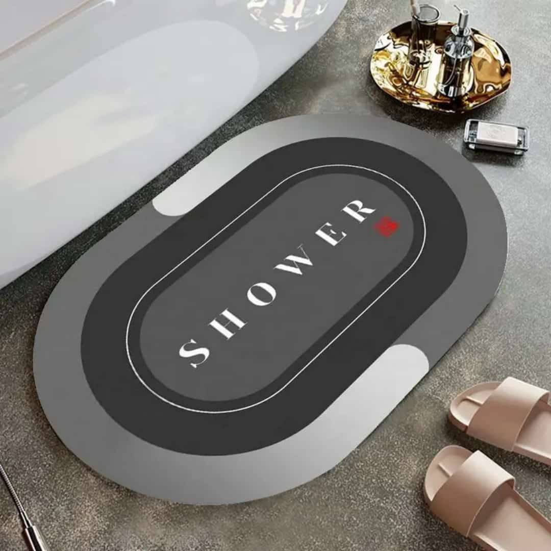 Oval Antislip absorbent bathroom mat