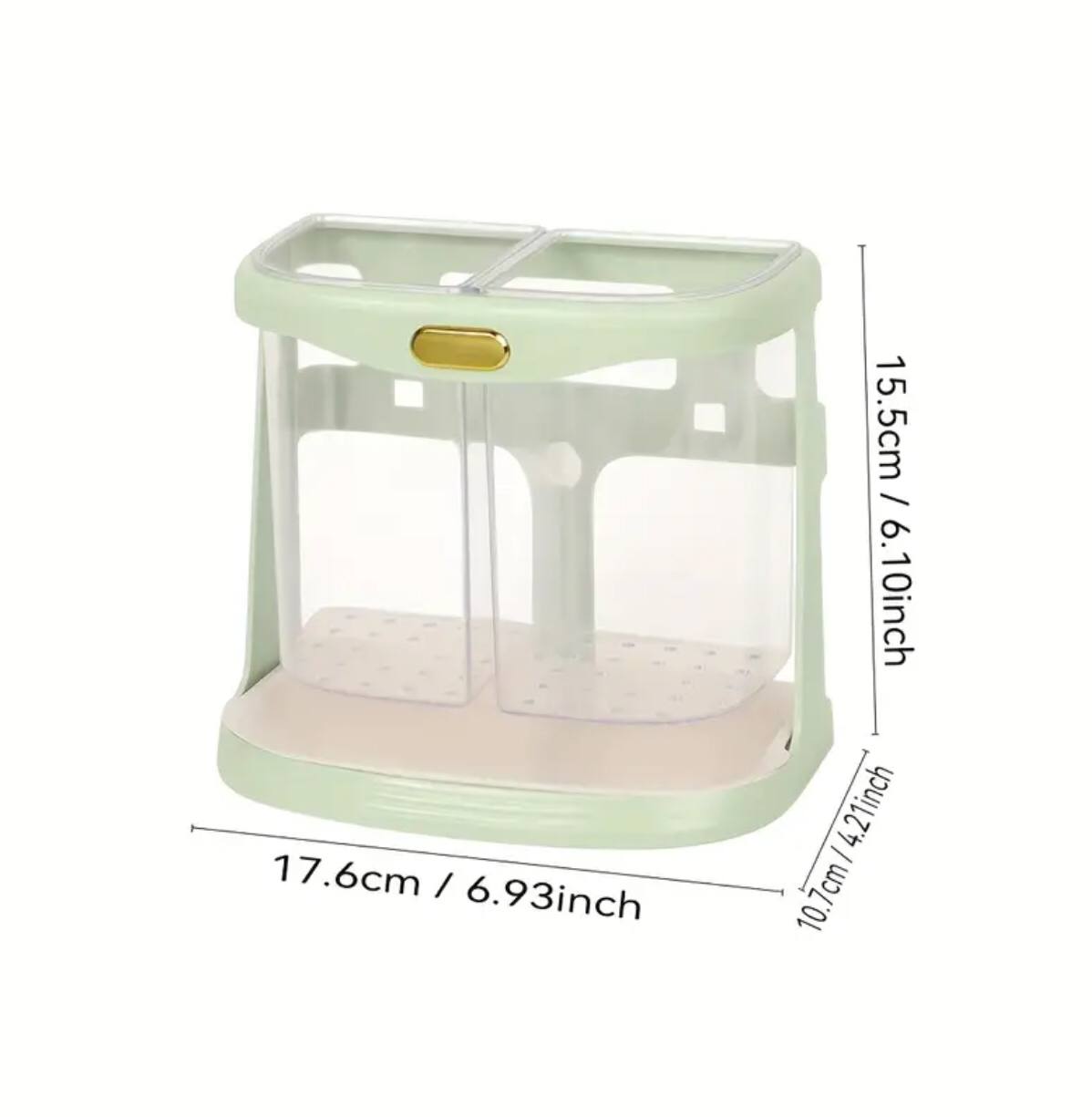 Double grid cutlery organizer