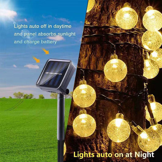 Solar Powered Outdoor Ball Lights Christmas Edition