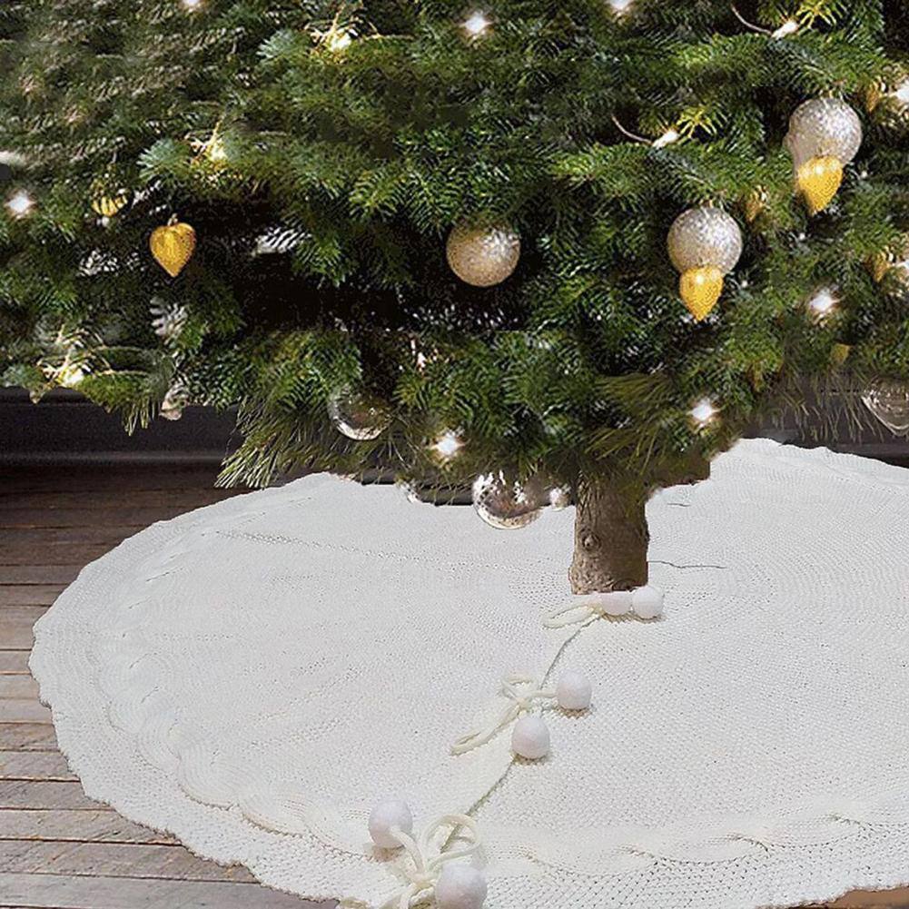 Christmas Knitted Tree Skirt Knitted Christmas Tree Apron Christmas Tree Skirt